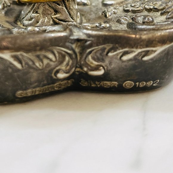 Vintage Silver Heart Shaped Ring Holder - Picture 9 of 9